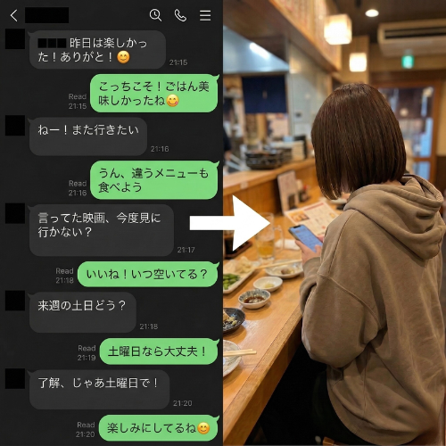 セフレとのライン