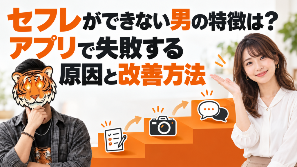 セフレができない男の特徴は？アプリで失敗する原因と改善方法