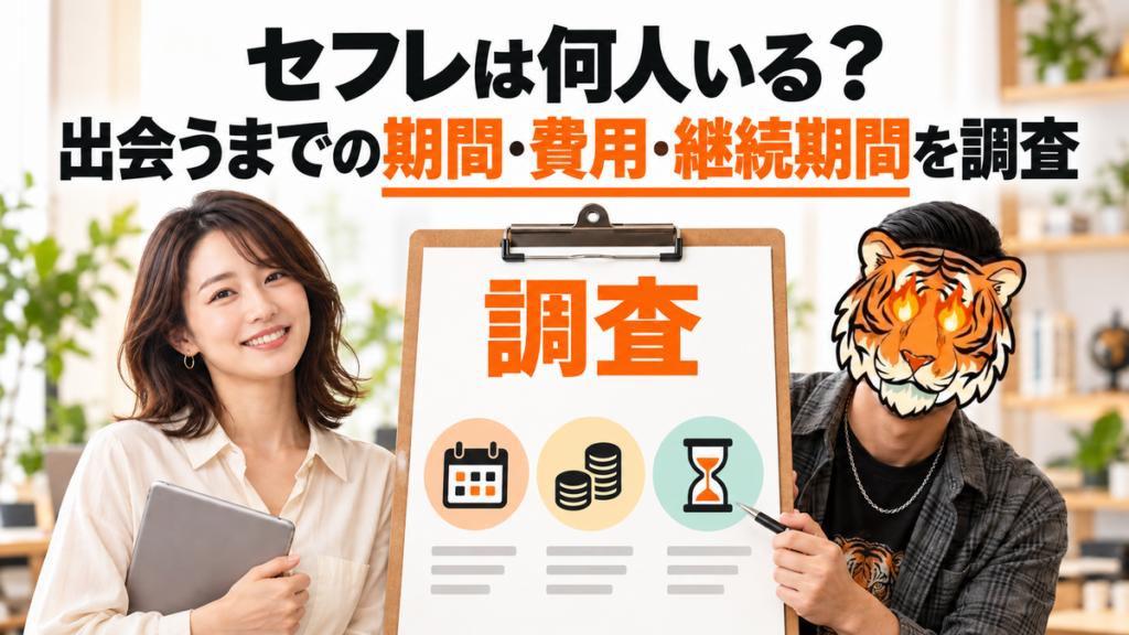セフレは何人いる？出会うまでの期間・費用・継続期間を調査